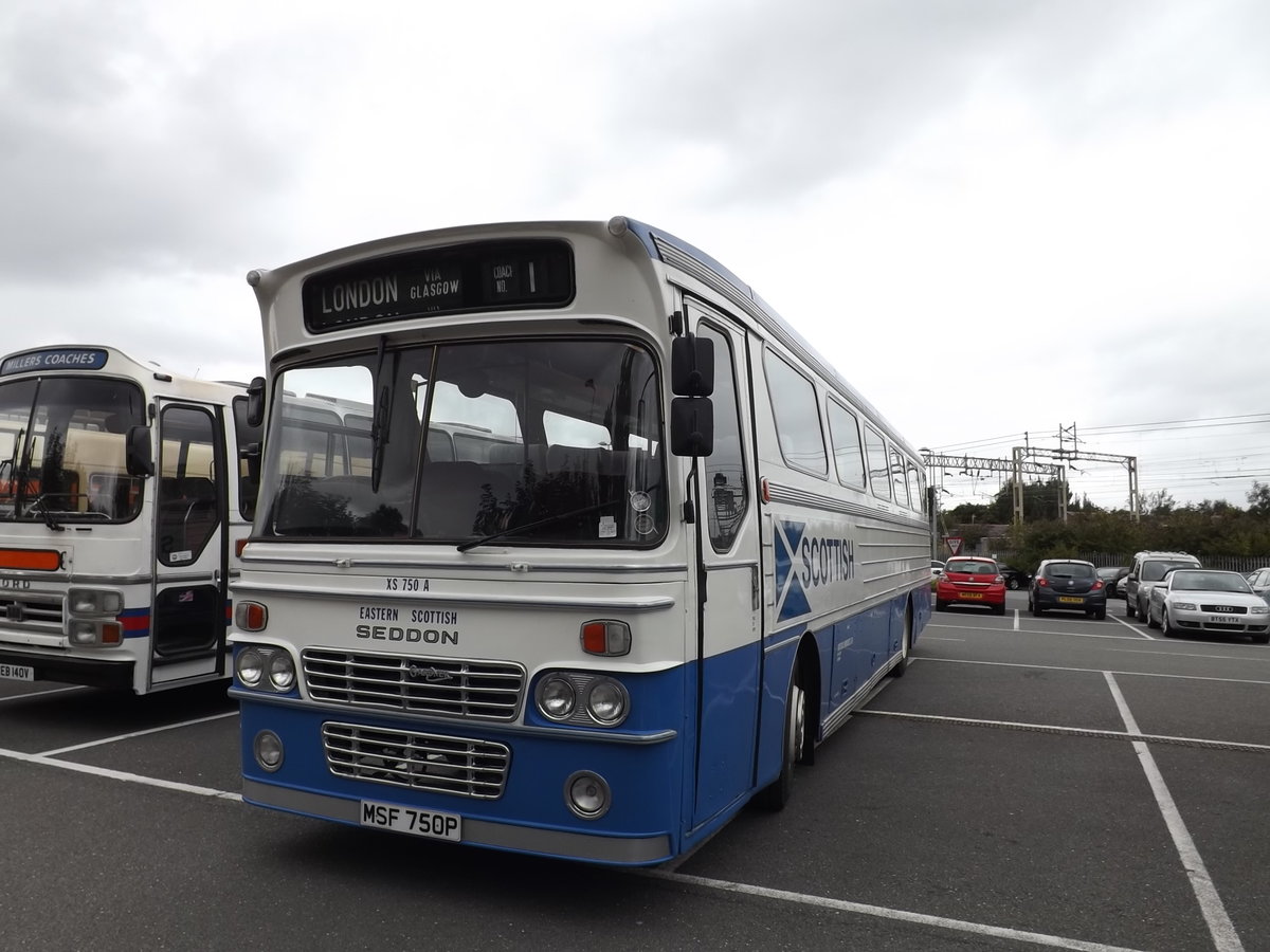 MSF 750P
1976 Seddon Pennine 7
Alexander C42Ft
Scottish Omnibuses XS750

Photo taken at Liverpool South Parkway Station, Liverpool on Sunday 8th September 2013.