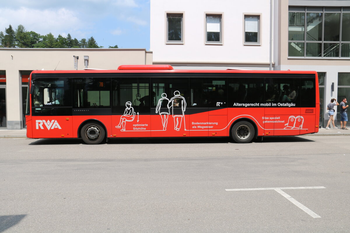 RVA Oberstdorf - Iveco am 20. Juli 2021 beim Bahnhof Fssen (Aufnahme: Martin Beyer)