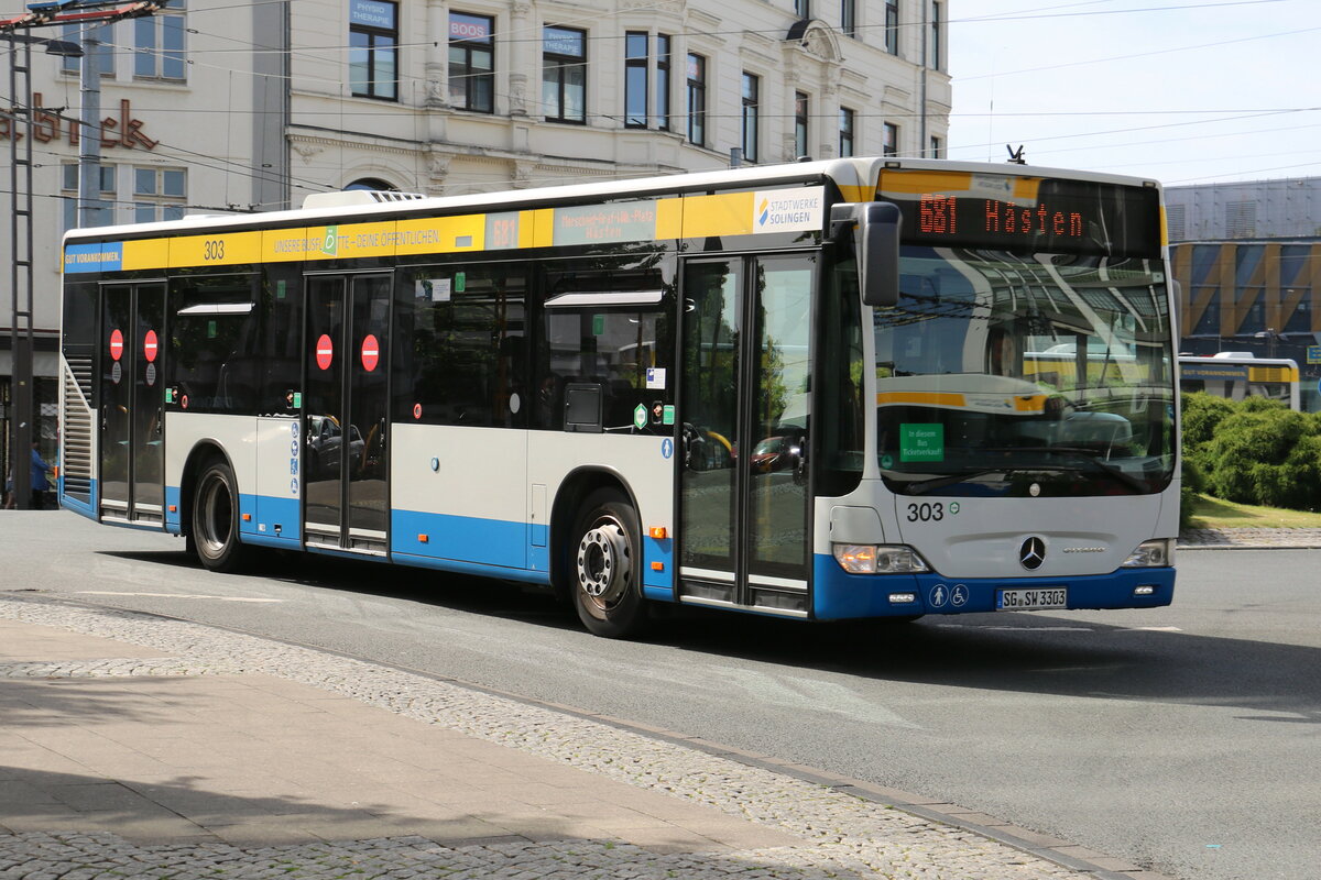 SWS Solingen - Nr. 303/SG-SW 3303 - Mercedes am 17. Juni 2022 in Solingen (Aufnahme: Martin Beyer)