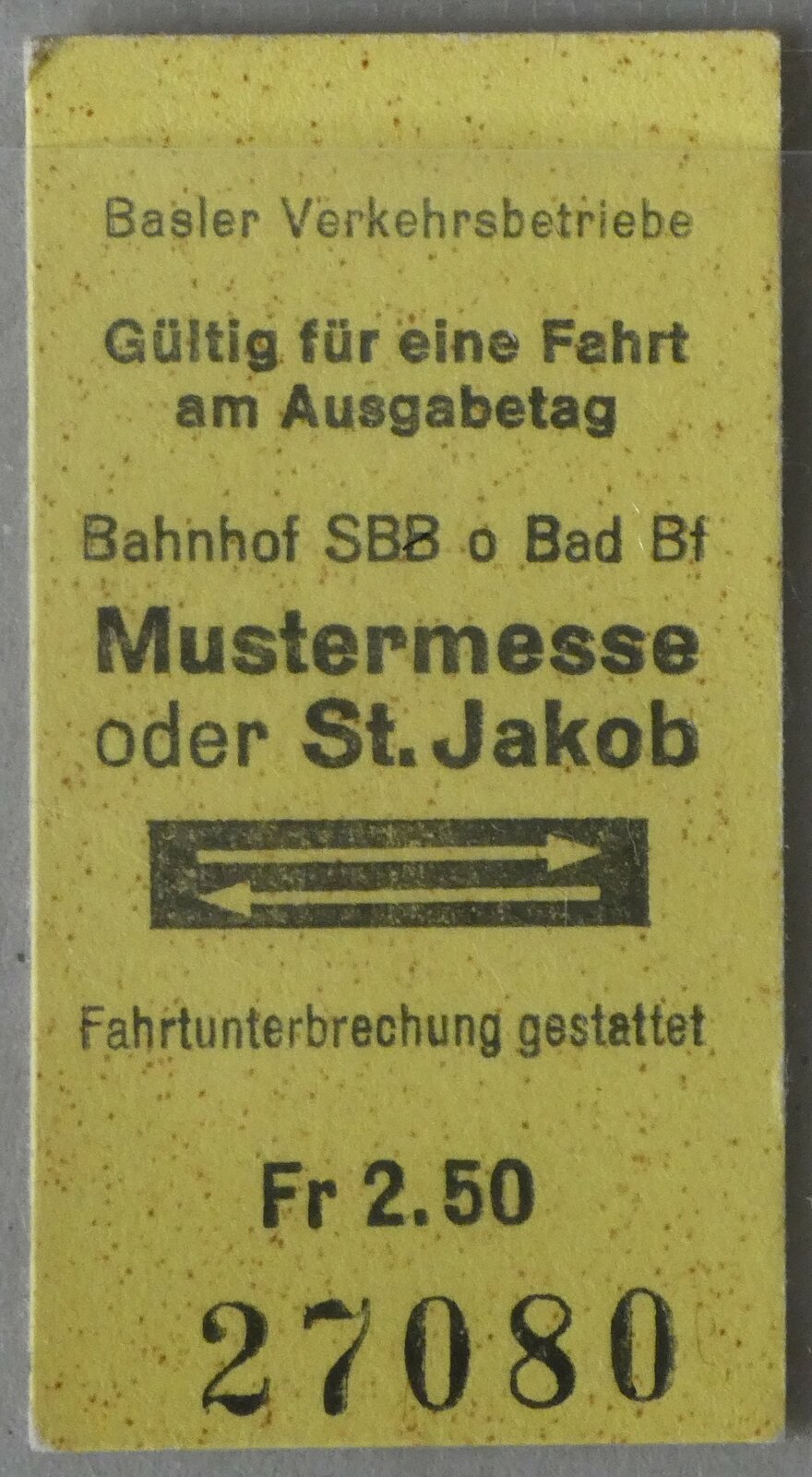 (253'768) - BVB-Einzelbillet am 13. August 2023 in Thun