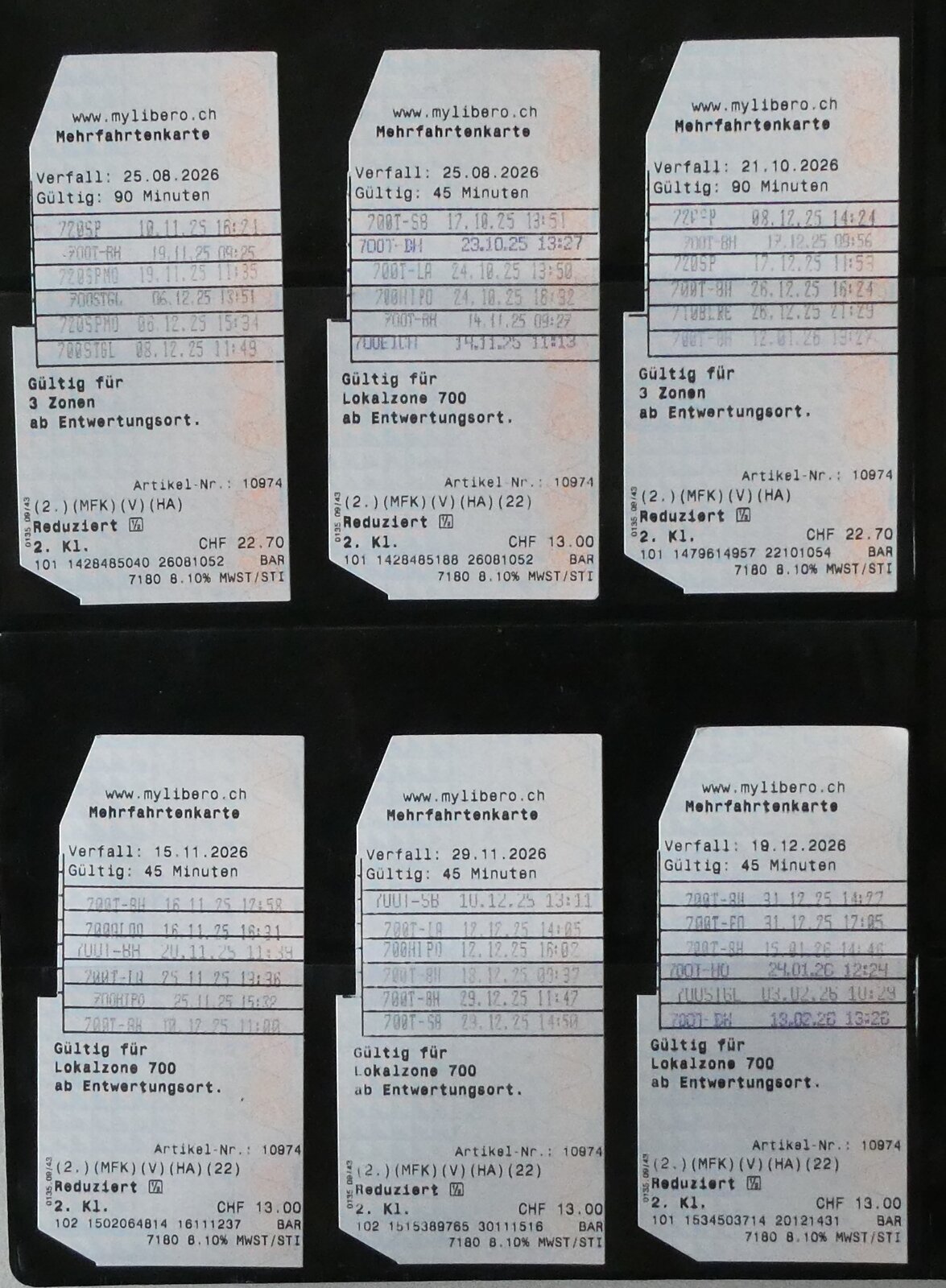 (285'324) - STI-Mehrfahrtenkarten am 9. M�rz 2026 in Thun