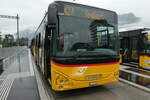 (280'118) - PostAuto Graubnden - GR 153'832/PID 11'639 - Iveco (ex Nr. 7; ex Fontana, Ilanz Nr. 7) am 9. September 2025 beim Bahnhof Ilanz