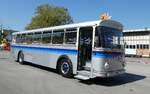 (286'100) - Borer, Neuhausen - SH 12'578 - Saurer/T�scher (ex Sch�ttler, D-K�ln; ex Braun, D-M�nster; ex Schmid, Hemishofen; ex Br�tsch, B�ttenhard; ex ASS Schleitheim Nr. 8) am 11. April 2026 in Schaffhausen, Regionalbusgarage VBSH