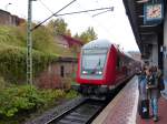 Regionalexpress aus Halle/Saale bei der Einfahrt in Kassel-Wilhelmshöhe 09.10.2015