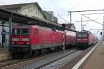 143 816-7 und 143 285-5 Bahnhof Nordhausen 31.10.2015