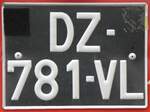 (268'637) - Nummernschild - DZ 781 VL - am 26.