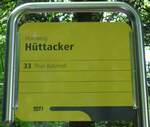 (153'715) - STI-Haltestellenschild - Homberg, Httacker - am 10.