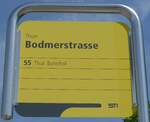 (153'950) - STI-Haltestellenschild - Thun, Bodmerstrasse - am 17.