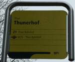 (243'210) - STI-Haltestellenschild - Thun, Thunerhof - am 28.