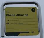 (283'401) - STI-Haltestellenschild - Thun, Kleine Allmend - am 22.