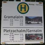 (196'727) - Sport Wll-Haltestellenschild - Pertisau, Oldtimerfahrten - am 10. September 2018