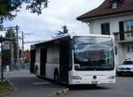 (266'669) - Intertours, Domdidier - Nr. 485/FR 300'485 - Mercedes (ex TPL Lugano Nr. 303) am 6. September 2024 beim Bahnhof Tuffelen