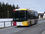 (272'401) - PostAuto Graubnden - Nr. 14/GR 52'188/PID 5025 - Scania/Hess (ex Stuppan, Flims) am 22. Februar 2025 in Lantsch/Lenz, Biathlon-WM