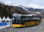 (272'409) - PostAuto Graubnden - GR 85'630/PID 12'107 - Scania am 22. Februar 2025 in Lantsch/Lenz, Biathlon-WM