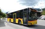 (278'576) - PostAuto Graubnden - GR 162'991/PID 12'081 - eSolaris am 5. August 2025 beim Bahnhof Saanen