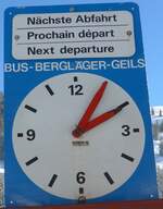 (178'006) - BUS-BERGLGER-GEILS-Haltestellenschild - Adelboden, Berglger - am 9.