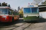 (27'618-M) - Aus dem Archiv: SVB Bern (TVB) - Nr. 28 - FBW/SWS-R&J Gelenktrolleybus am 10. Oktober 1998 in Bern, Burgernziel 