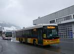 (258'453) - Steiner, Messen - SO 21'149/PID 5371 - Scania/Hess am 6. Januar 2024 beim Bahnhof Frutigen