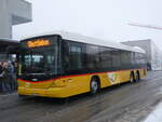 (270'884) - Steiner, Messen - SO 20'143/PID 5372 - Scania/Hess (ex SO 136'226) am 11. Januar 2025 beim Bahnhof Frutigen