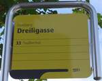 (153'713) - STI-Haltestellenschild - Homberg, Dreiligasse - am 10.