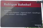 (182'502) - TanGenTO-Haltestellenschild - Fubigen, Bahnhof - am 2. August 2017