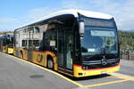 (281'089) - PostAuto Bern - BE 610'535/PID 12'124 - eMercedes am 9. Oktober 2025 beim Bahnhof Spiez