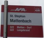 (200'648) - AFA-Haltestellenschild - St.