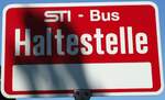 (128'169) - Leeres STI-Haltestellenschild am 1.