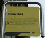 (243'209) - STI-Haltestellenschild - Thun, Thunerhof - am 28.