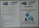 (252'249) - Zysset-Reisepost 2012 am 2.