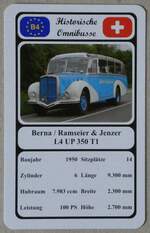 (269'382) - Quartett-Spielkarte mit Berna / Ramseier & Jenzer L4 UP 350 T1 von 1950 am 24.