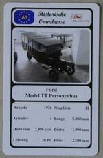 (271'354) - Quartett-Spielkarte mit Ford Model TT Personenbus von 1926 am 19.