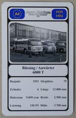 (278'422) - Quartett-Spielkarte mit Bssing / Auwrter 6000 T von 1953 am 3. August 2025 in Thun