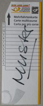 (282'694) - Postauto-Mehrfahrtenkarte am 2.