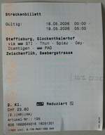 (287'250) - STI/SBB/PAG-Einzelbillet vom 18. Mai 2026 am 24. Mai 2026 in Thun