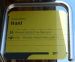 (153'962) - STI-Haltestellenschild - Zwieselberg, Hani - am 17.