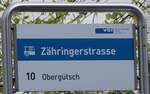 (274'015) - vbl-Haltestellenschild - Luzern, Zhringerstrasse - am 15.