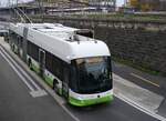 (269'529) - transN, La Chaux-de-Fonds - Nr. 167/NE 209'167 - Hess/Hess Gelenktrolleybus am 30. November 2024 beim Bahnhof Neuchtel