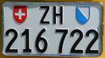 (287'213) - Nummernschild - ZH 216'722 - am 23. Mai 2026 in Sarnen, OiO