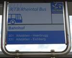 (153'900) - RTB-Haltestellenschild - Altsttten, Bahnhof - am 16.