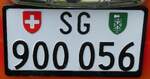 (287'484) - Nummernschild - SG 900'056 - am 30. Mai 2026 in Arbon, Arbon Classics