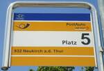 (139'130) - PostAuto-Haltestellenschild - Weinfelden, Bahnhof - am 27.