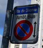 (271'402) - Rte de Divonne - Arrt Bus am 22. Januar 2025 in Nyon, Route de Divonne