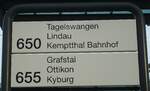 (138'147) - ZVV-Haltestellenschild - Effretikon, Bahnhof - am 7.